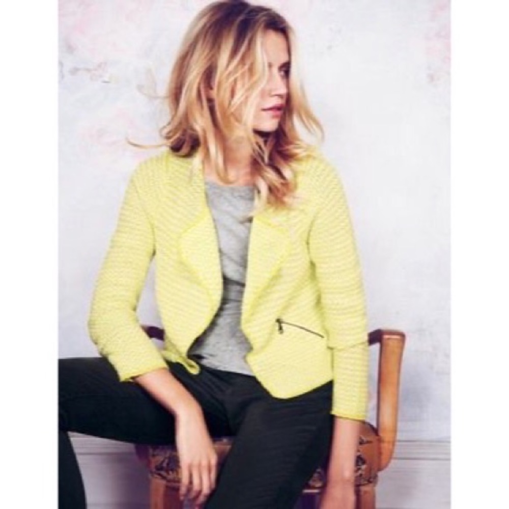 Boden Soho Knit Yellow Jacket